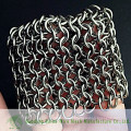 chain mail cast iron pan scrubber/chainmail scrubber made in china